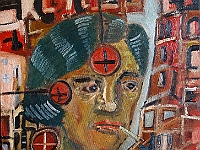 PENSIERI URBANI  OLIO SU TELA 50X50