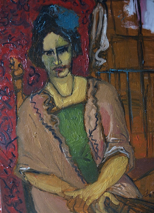 DONNA CON VENTAGLIO