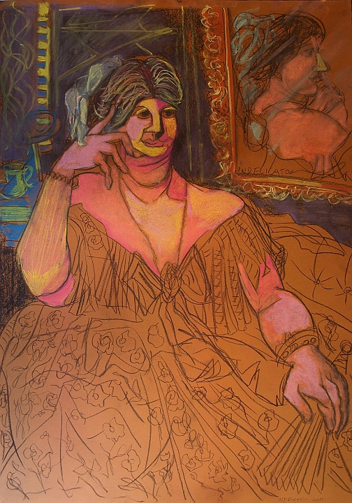 DONNA CON VENTAGLIO