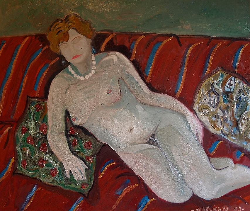 DONNA SU DIVANO (RITRATTO DI ANNAMARIA)