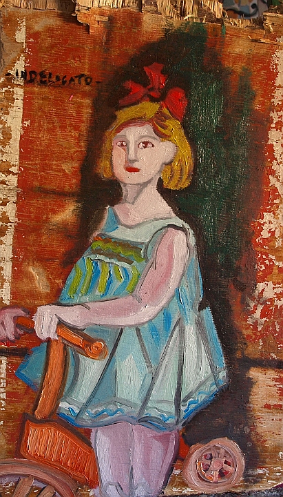 FANCIULLA COL TRICICLO